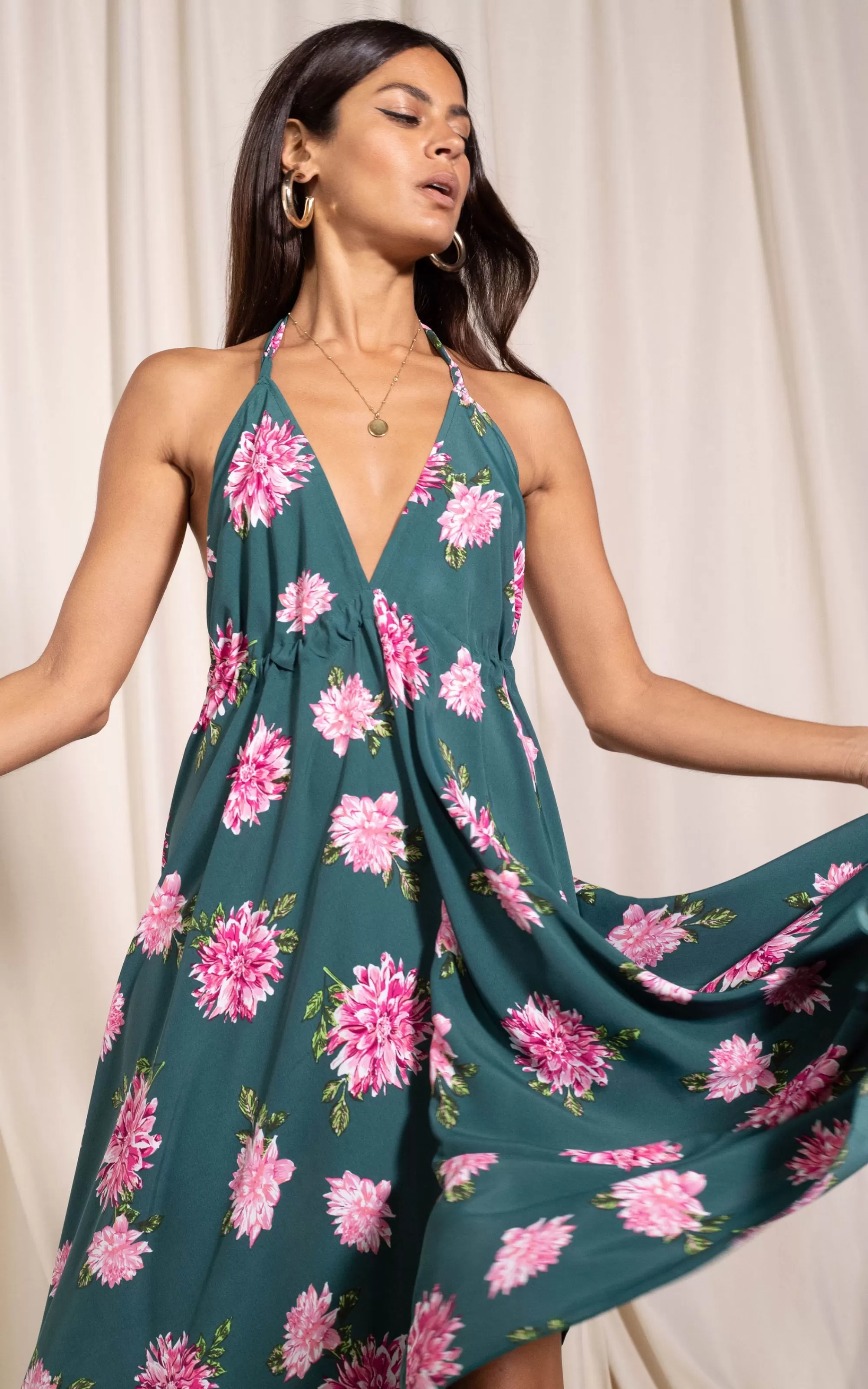 Dresses>Dancing Leopard Boho Maxi Dress In Dahlia