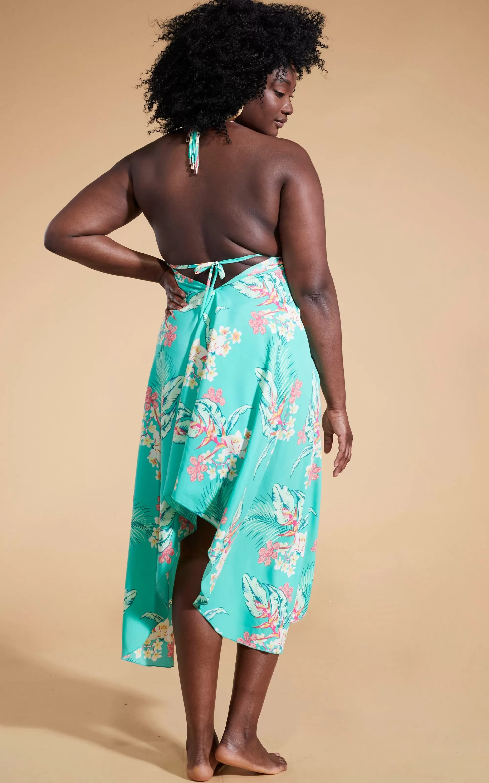 Dresses>Dancing Leopard Boho Maxi Dress In Green Tropical