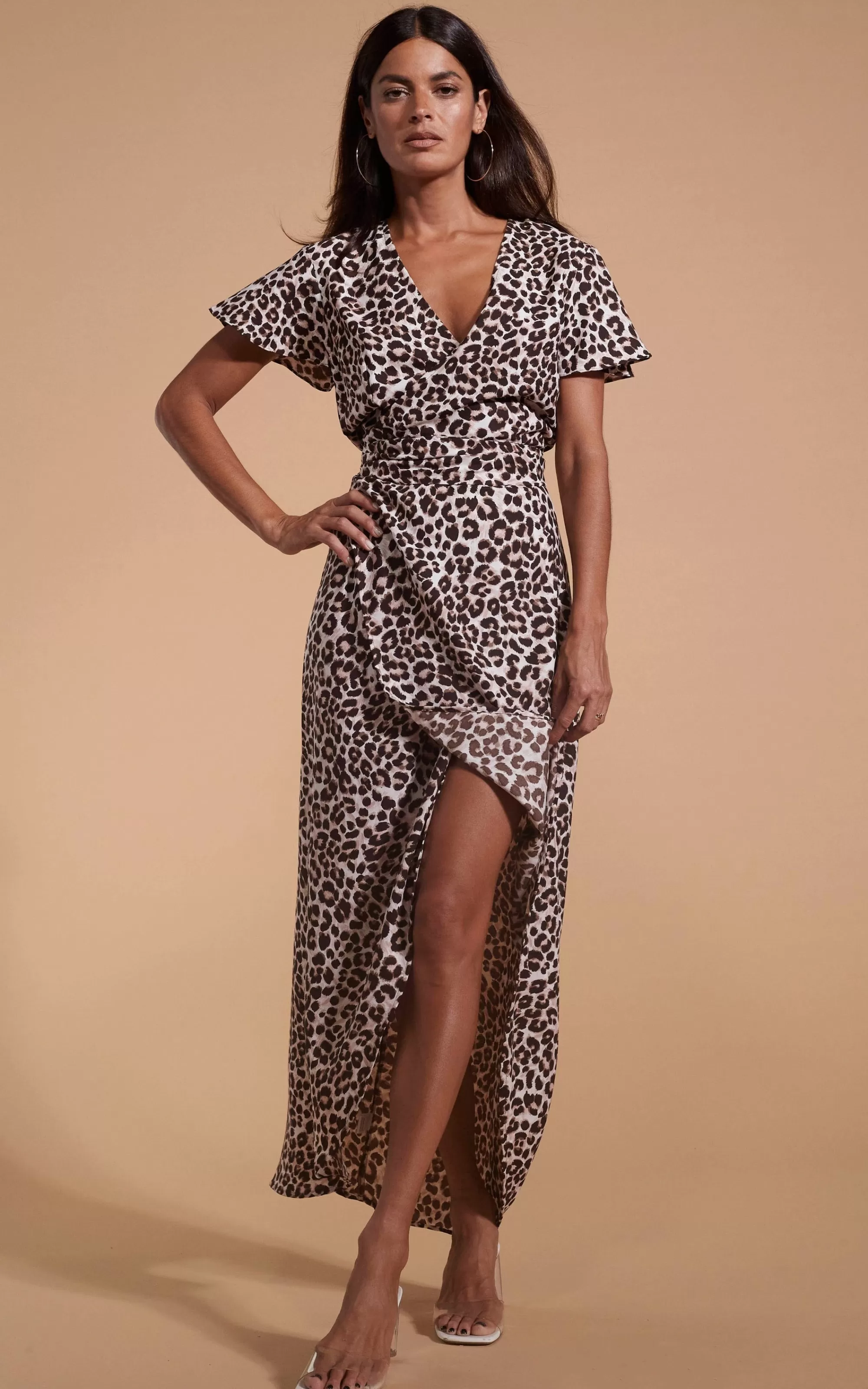 Dresses>Dancing Leopard Cayenne Dress In Bare Leopard