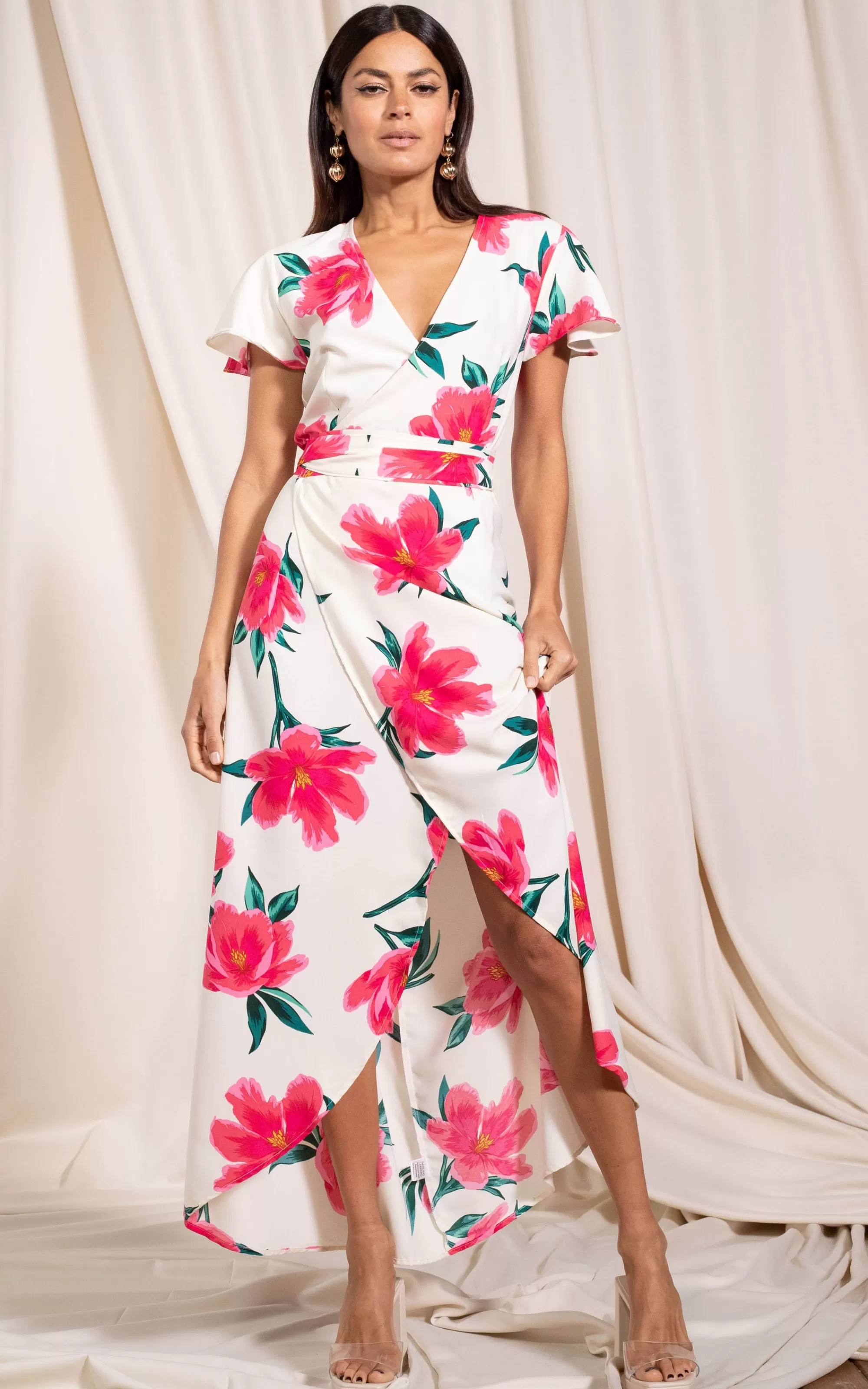 Dresses>Dancing Leopard Cayenne Dress In Cream Base Tulip