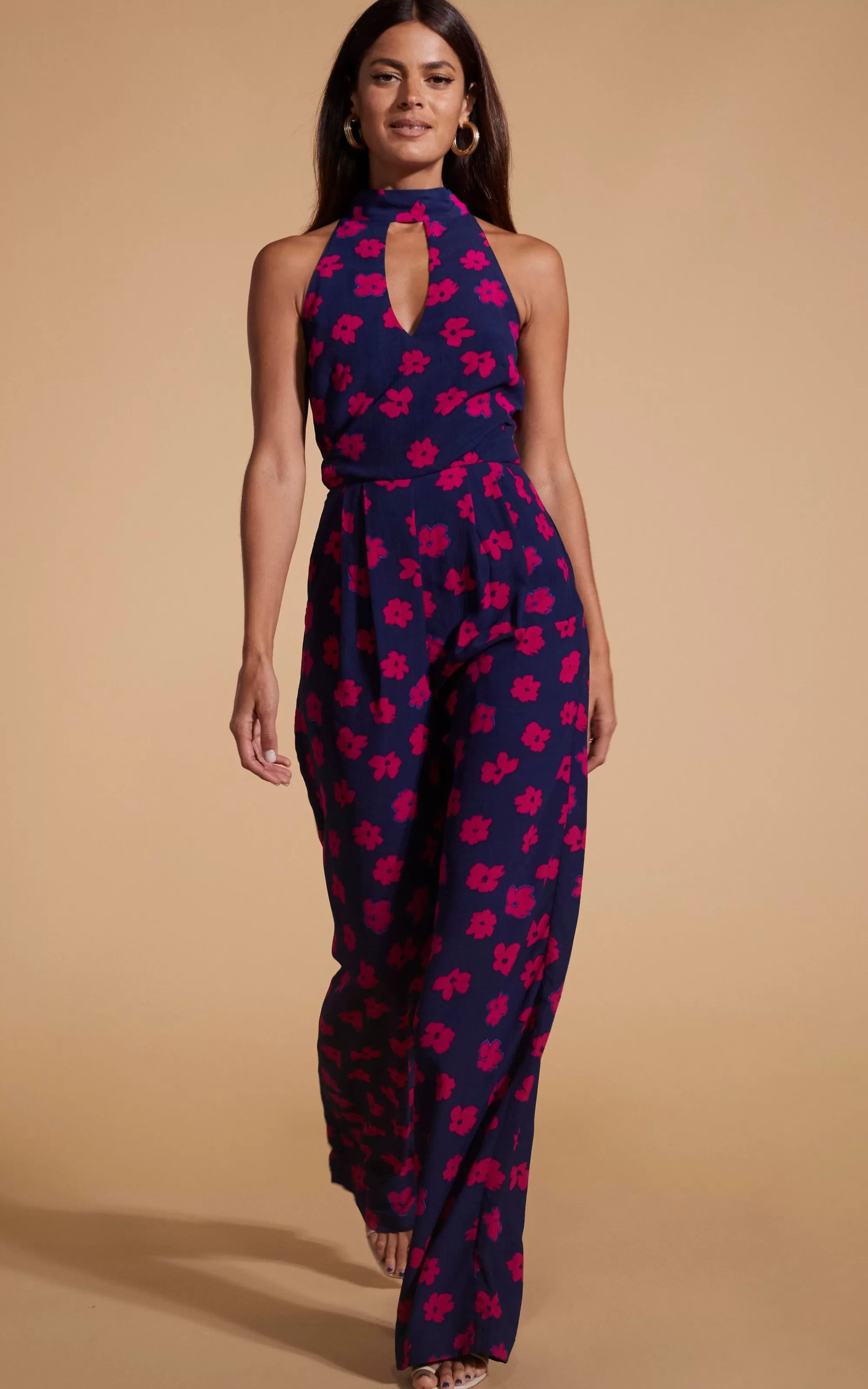 Jumpsuits>Dancing Leopard Cypress Jumpsuit In Pink Daisy