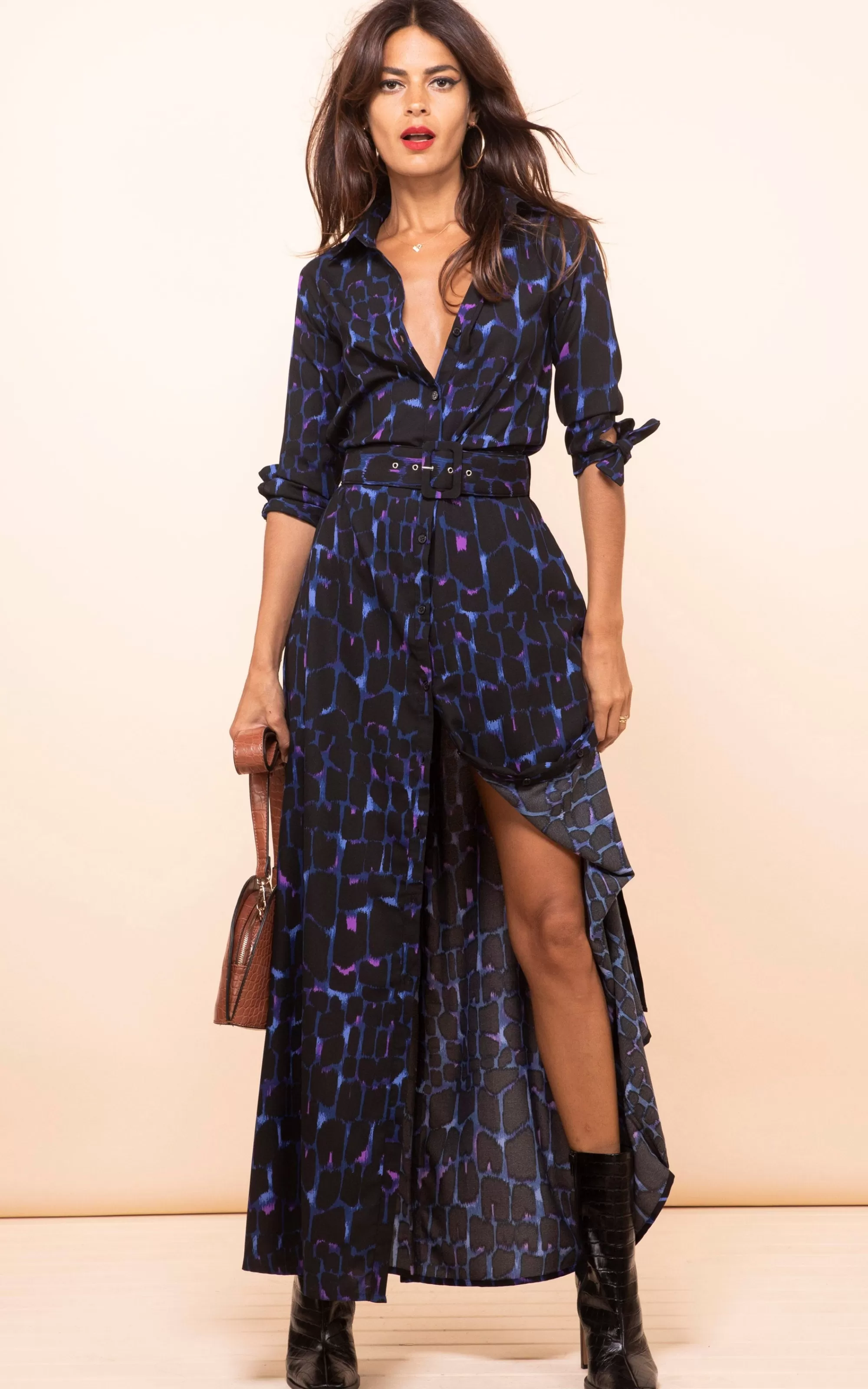 Dresses>Dancing Leopard Dove Dress Blue Alligator
