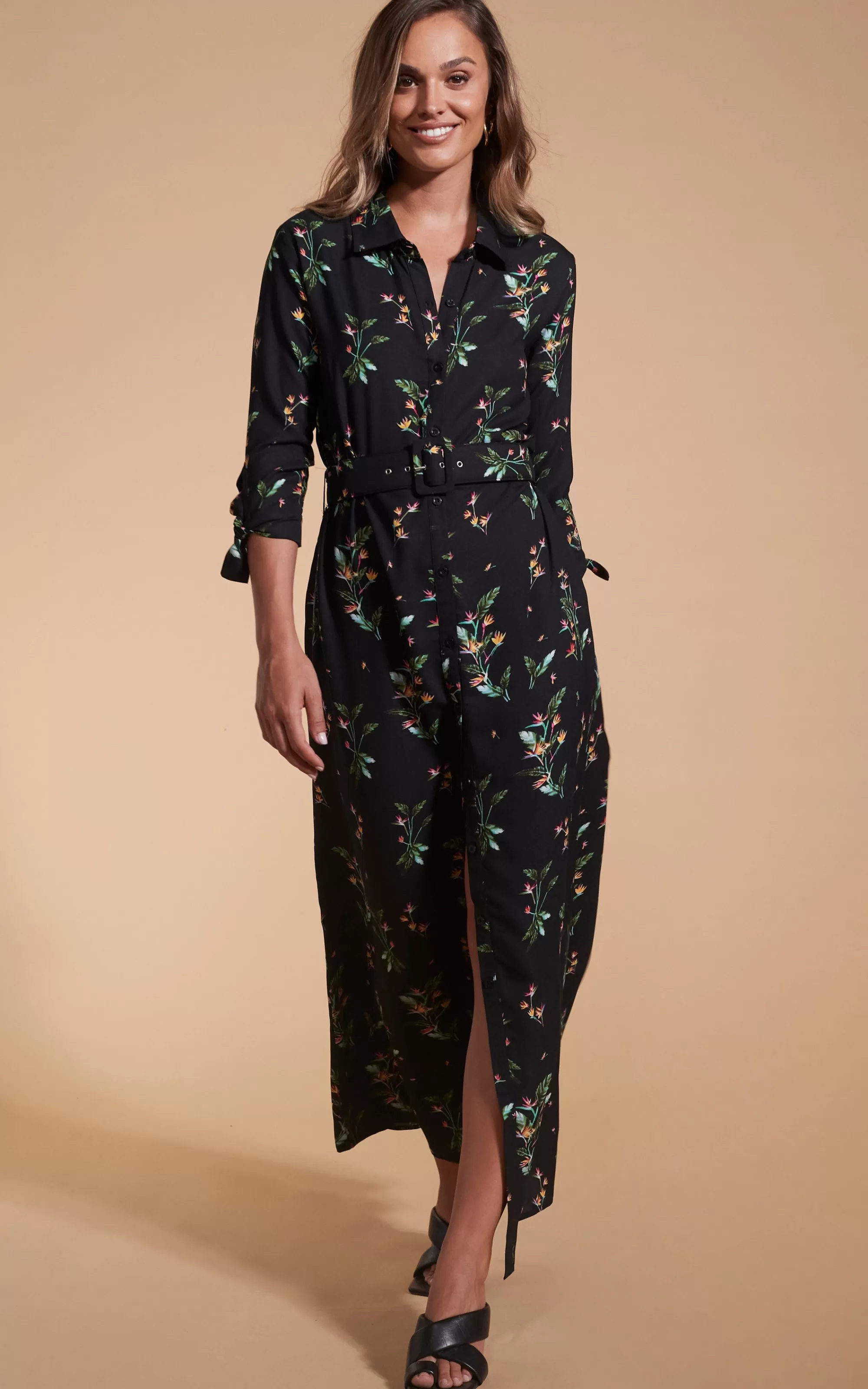 Dresses>Dancing Leopard Dove Dress In Midnight Paradise