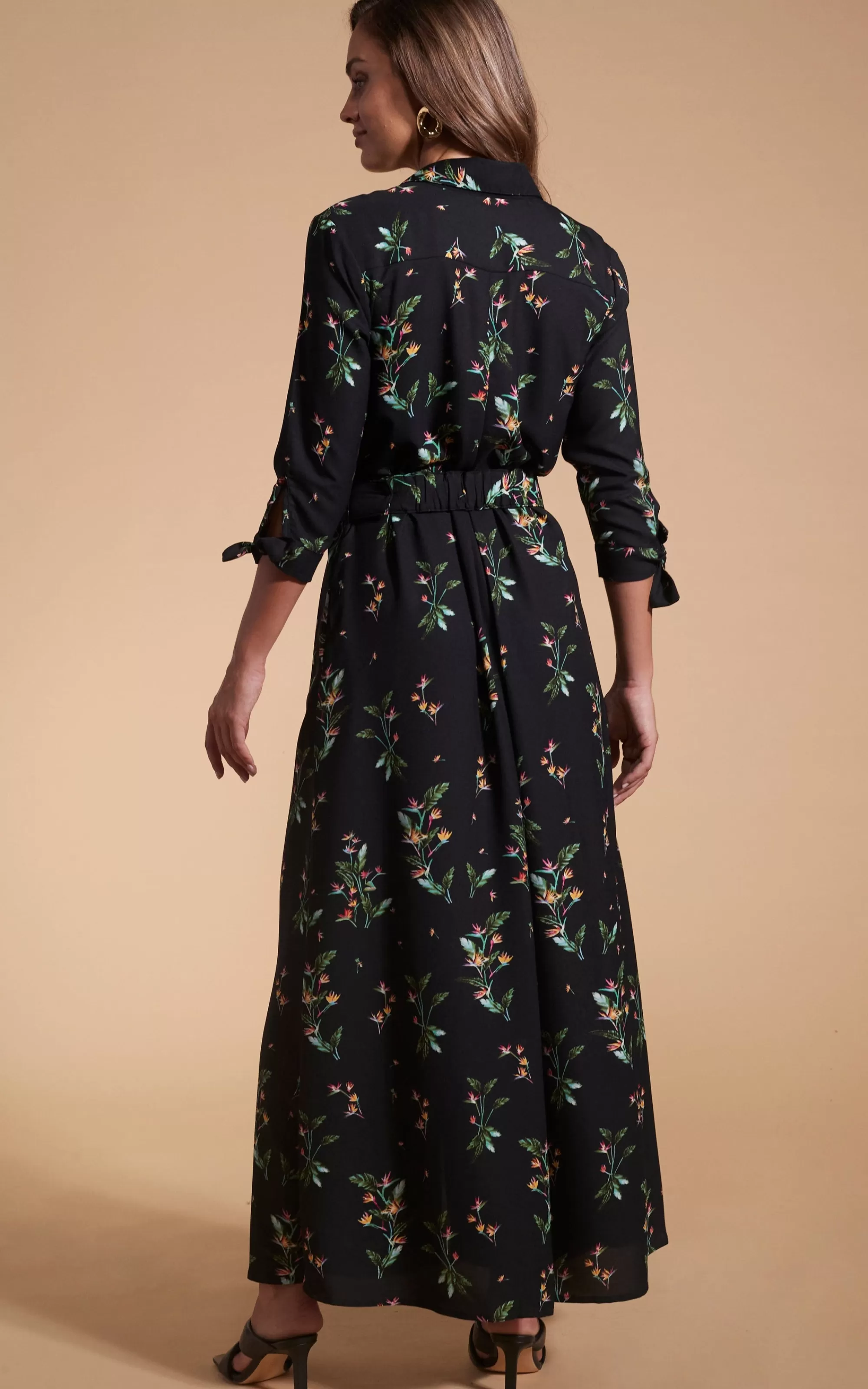 Dresses>Dancing Leopard Dove Dress In Midnight Paradise