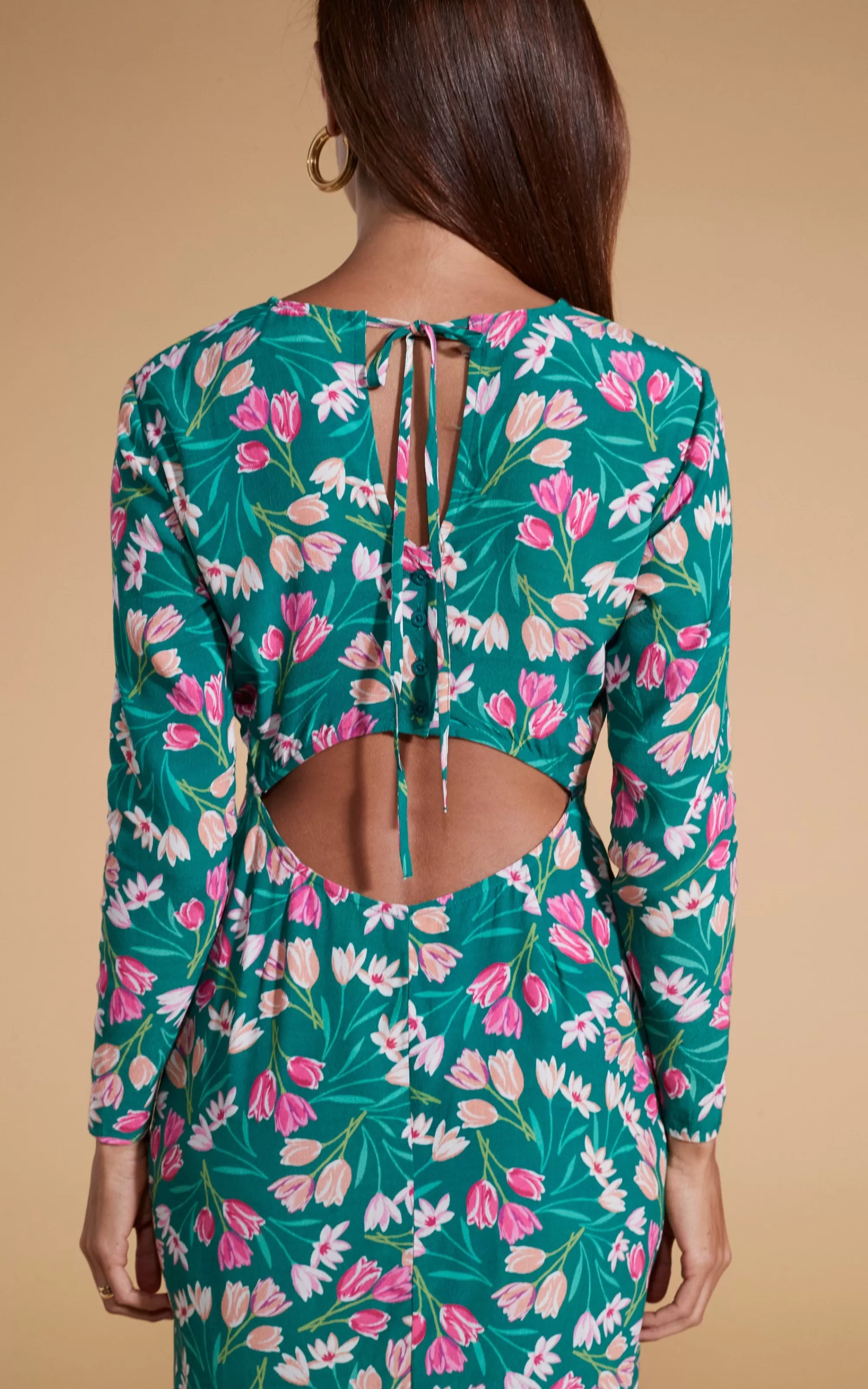 Dresses>Dancing Leopard Estella Midaxi Dress In Green Tulip