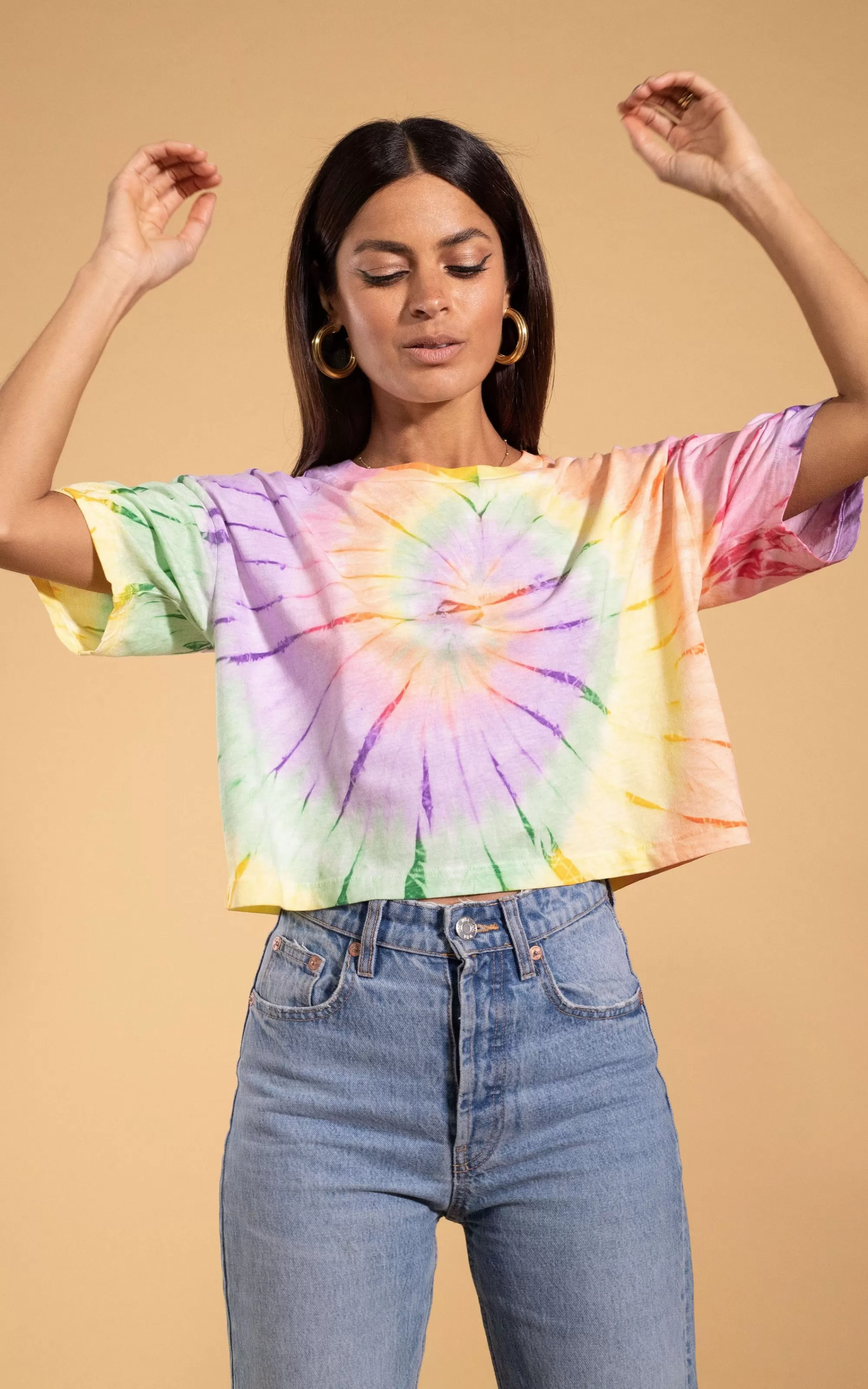Tops>Dancing Leopard Happy Hippie Cats Charity T-Shirt