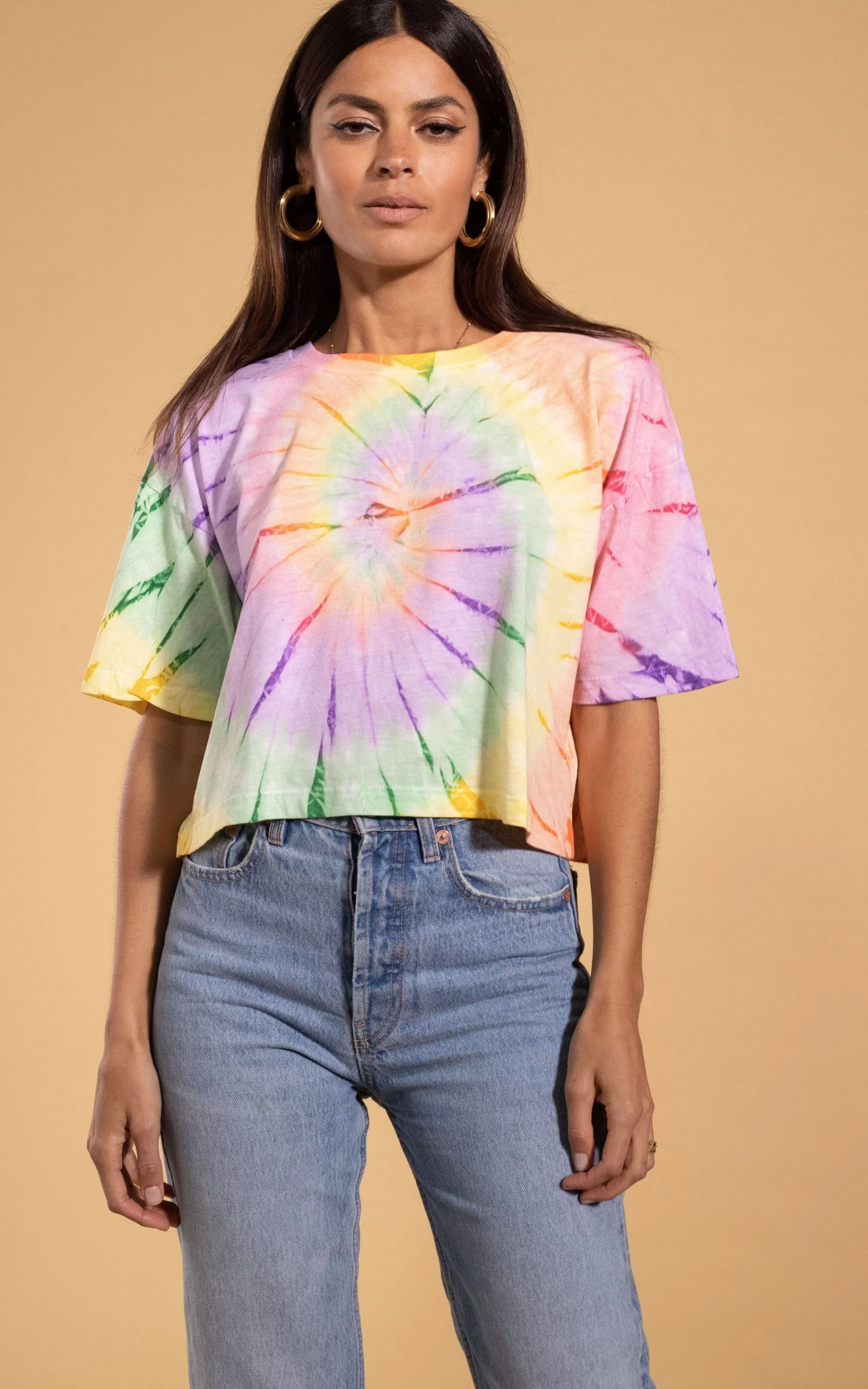 Tops>Dancing Leopard Happy Hippie Cats Charity T-Shirt