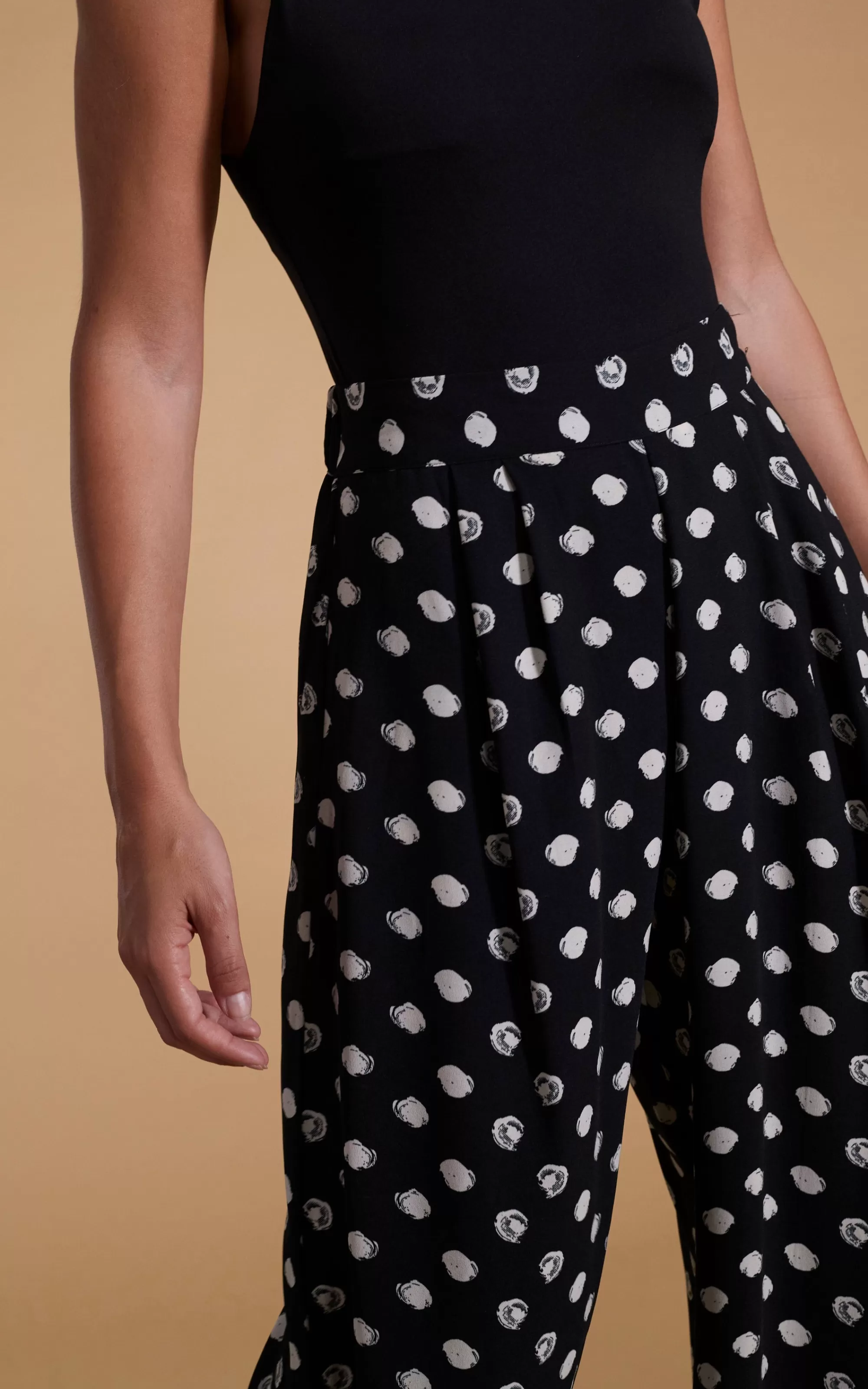 Trousers>Dancing Leopard Joey Palazzo Trousers In Painted Dot