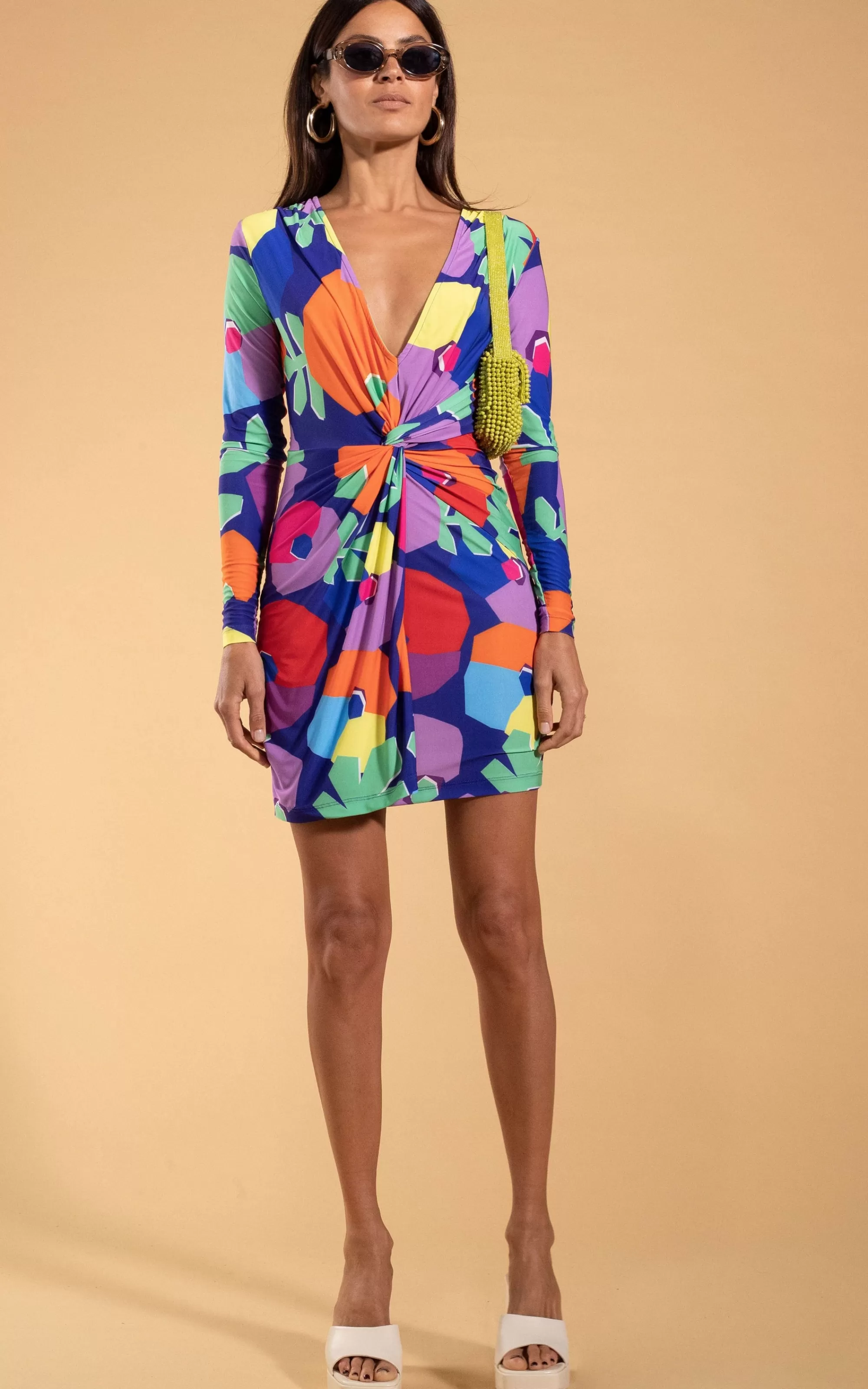 Dresses>Dancing Leopard Raya Mini Dress In Blotch Bloom Navy