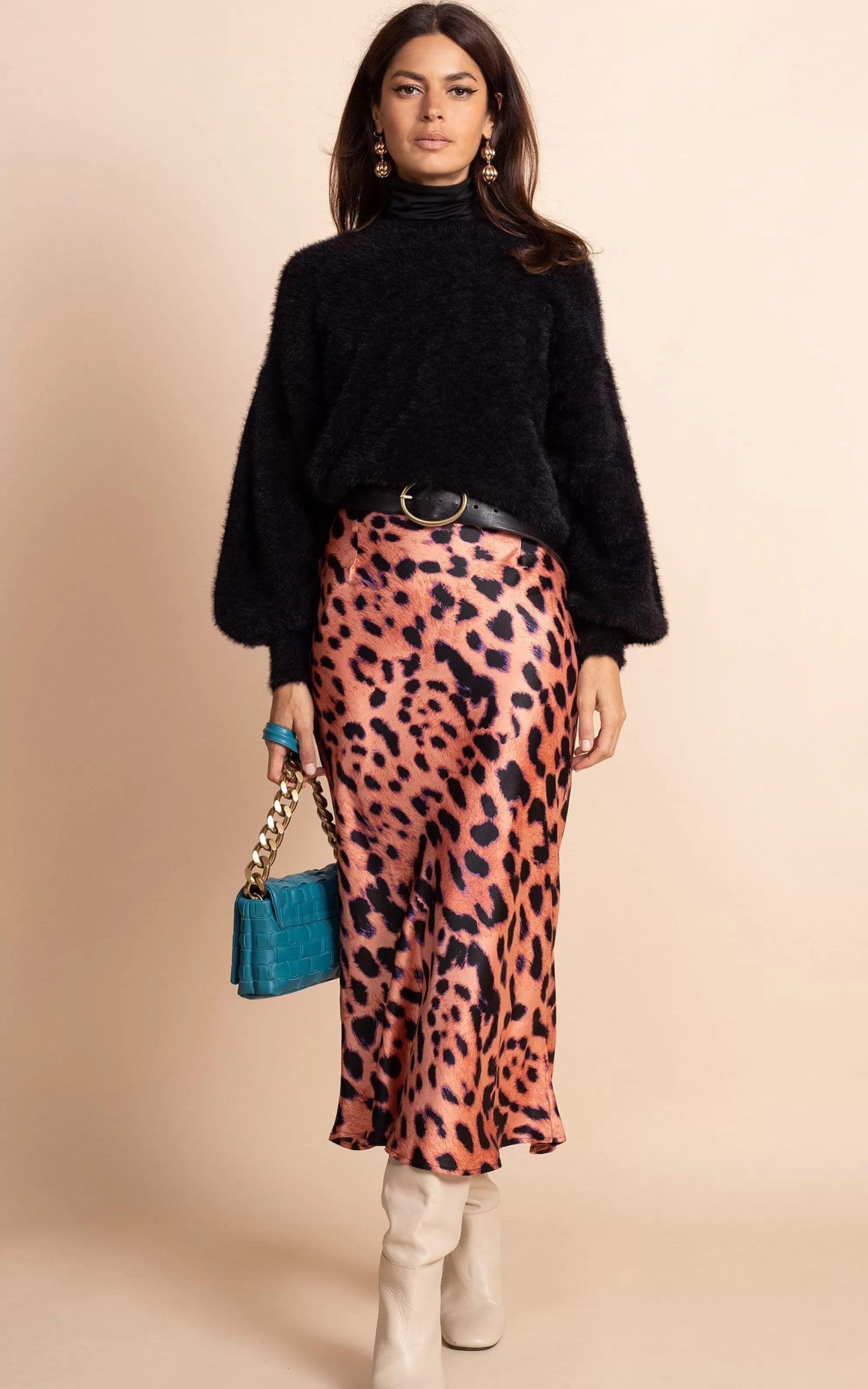 Skirts>Dancing Leopard Renzo Skirt In Plorange Leopard