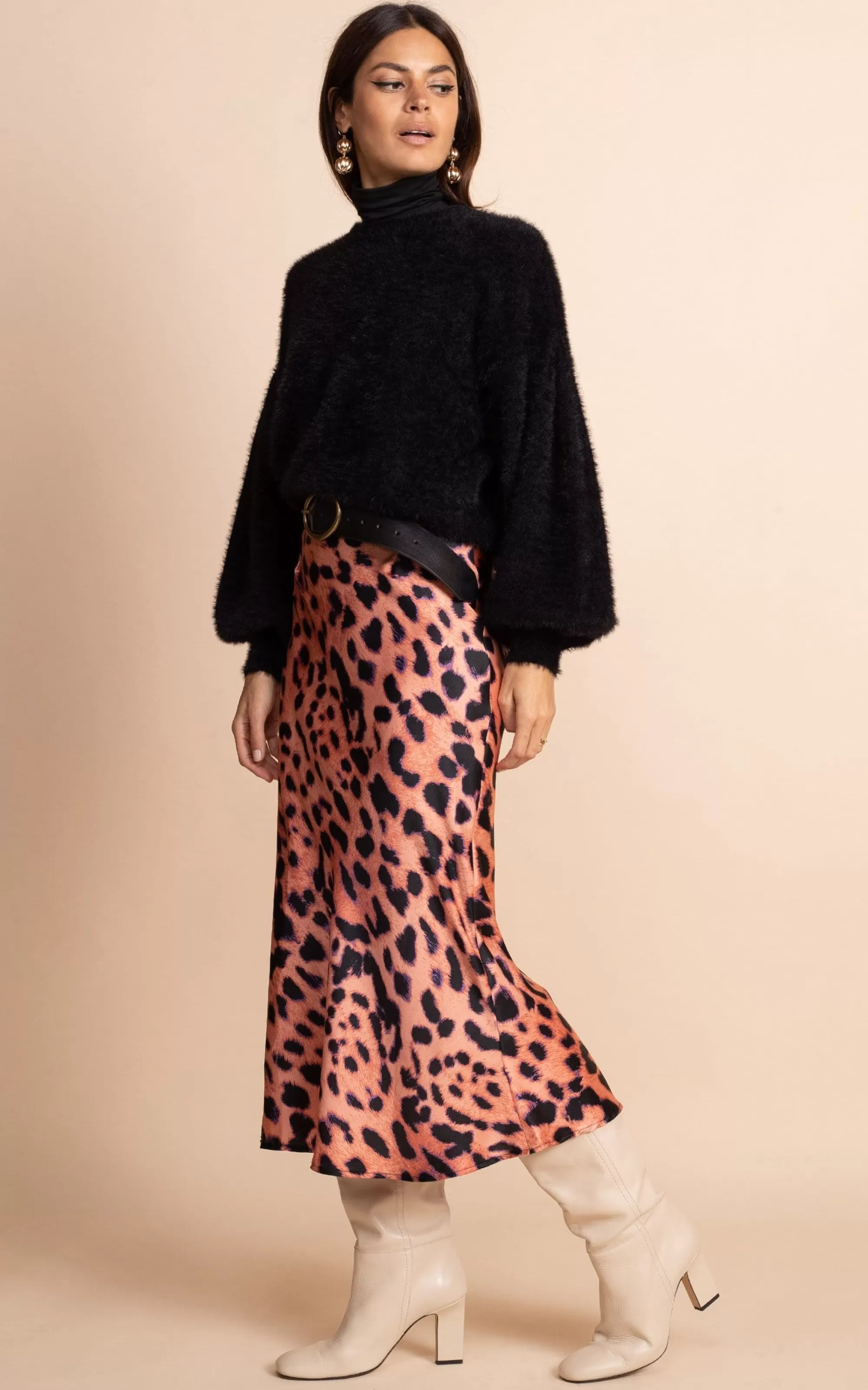 Skirts>Dancing Leopard Renzo Skirt In Plorange Leopard
