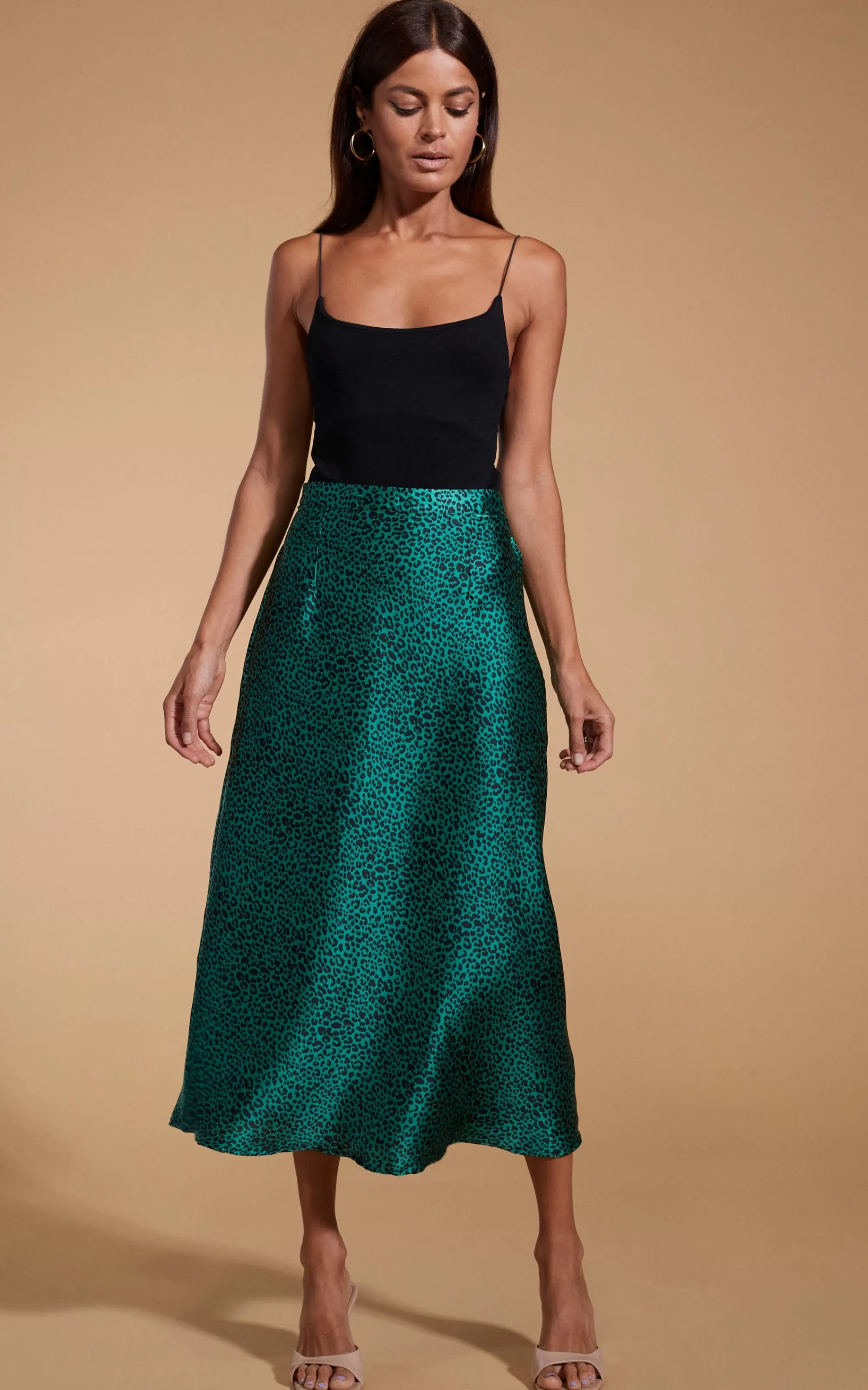 Skirts>Dancing Leopard Renzo Skirt In Small Green Leopard
