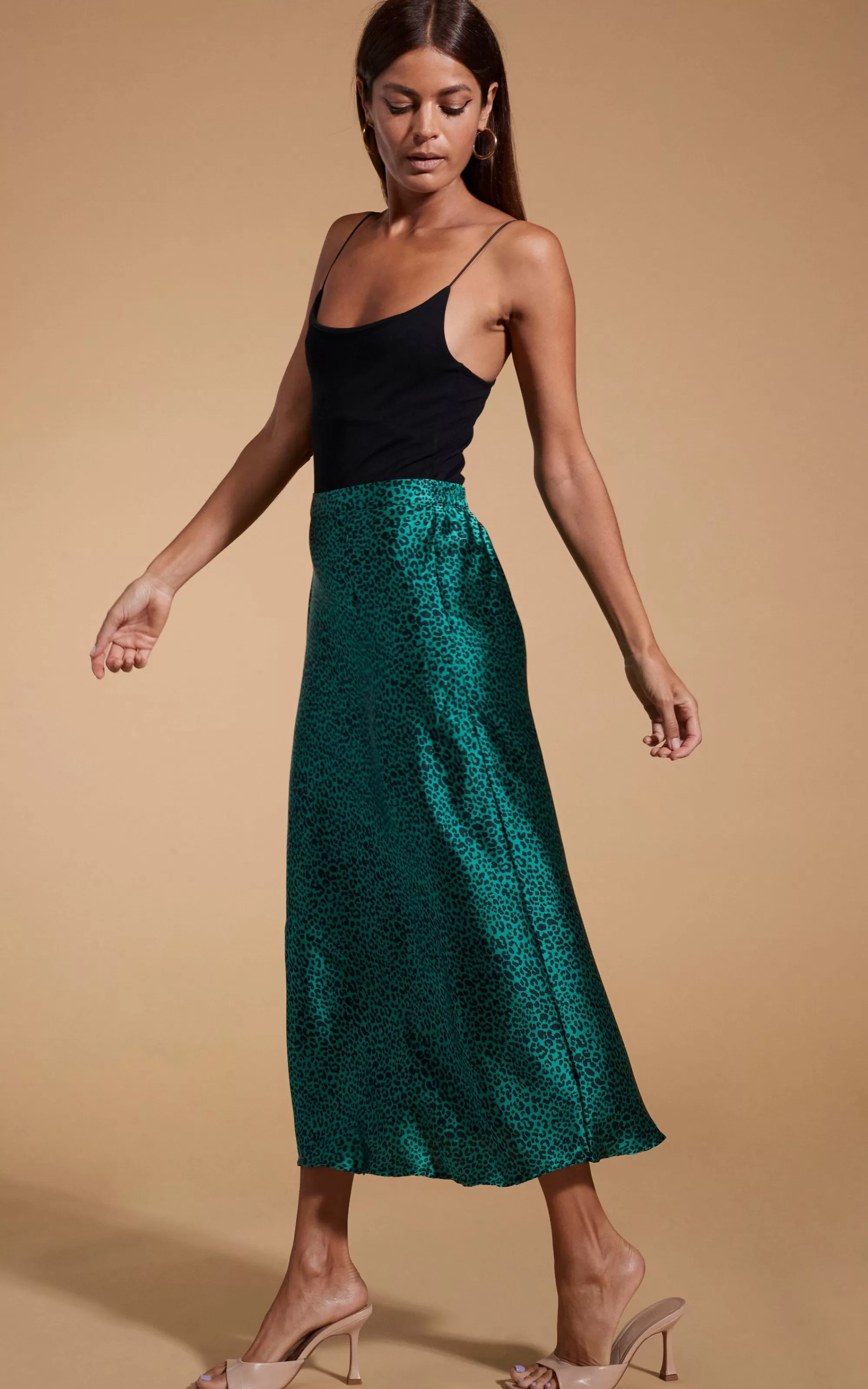 Skirts>Dancing Leopard Renzo Skirt In Small Green Leopard