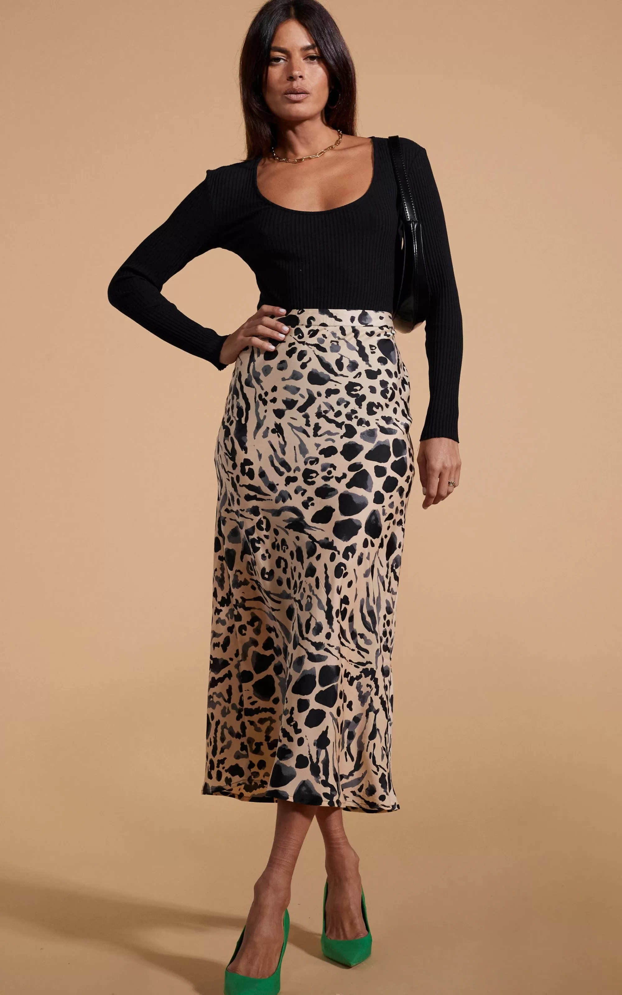 Skirts>Dancing Leopard Renzo Skirt In Smudge Leopard