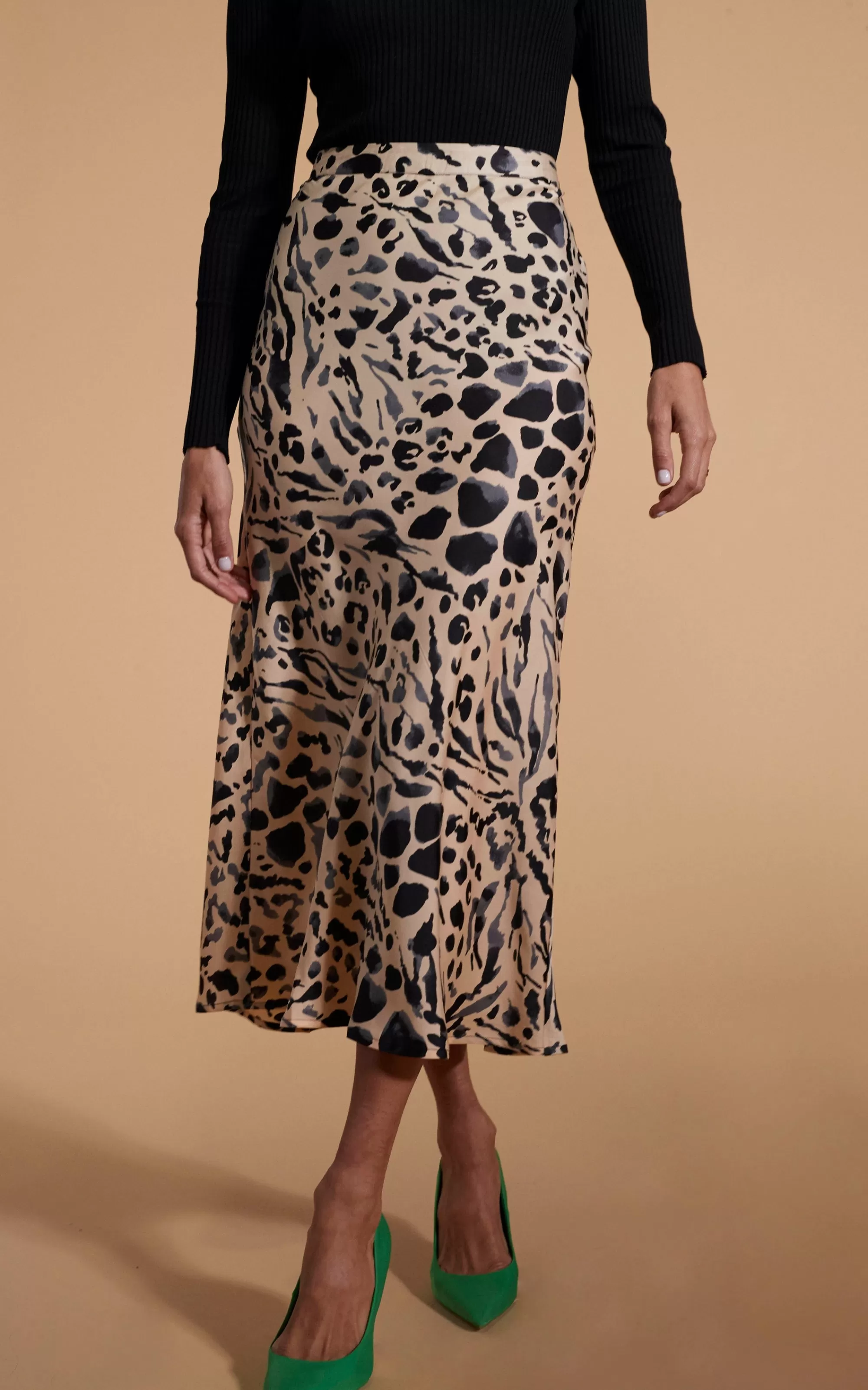 Skirts>Dancing Leopard Renzo Skirt In Smudge Leopard