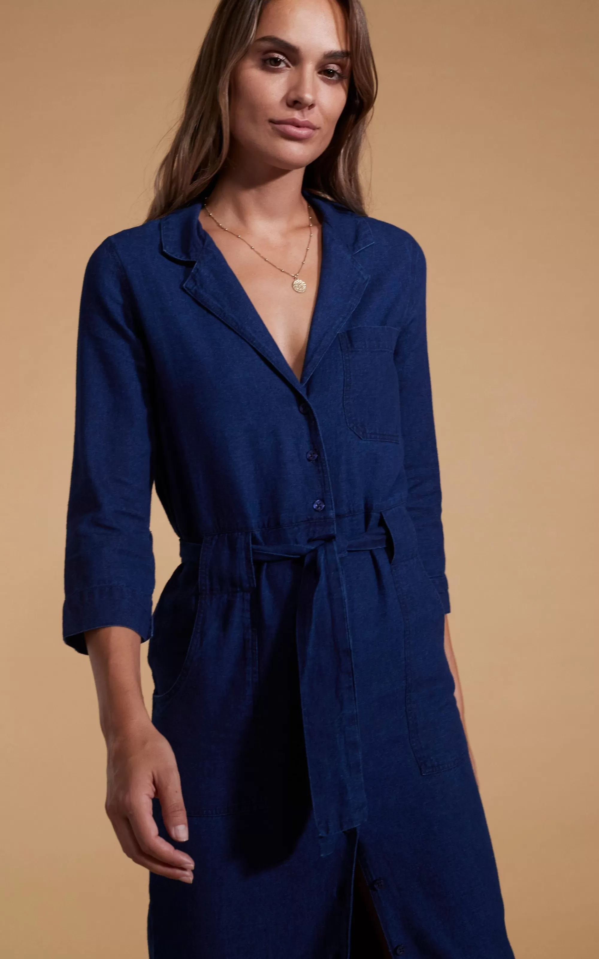 Dresses>Dancing Leopard Rex Dress In Denim Blue