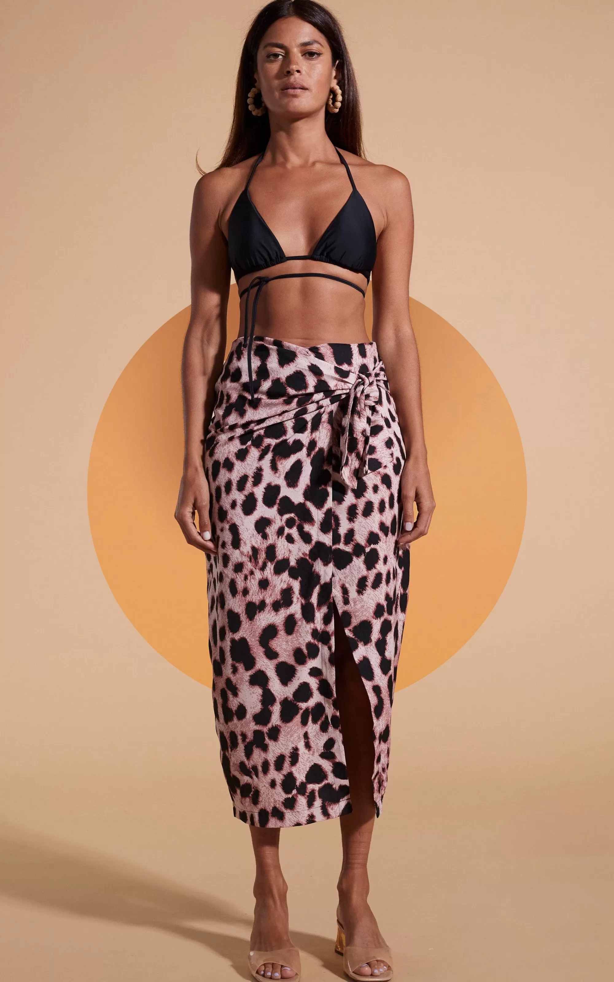 Skirts>Dancing Leopard River Skirt In Blush Leopard