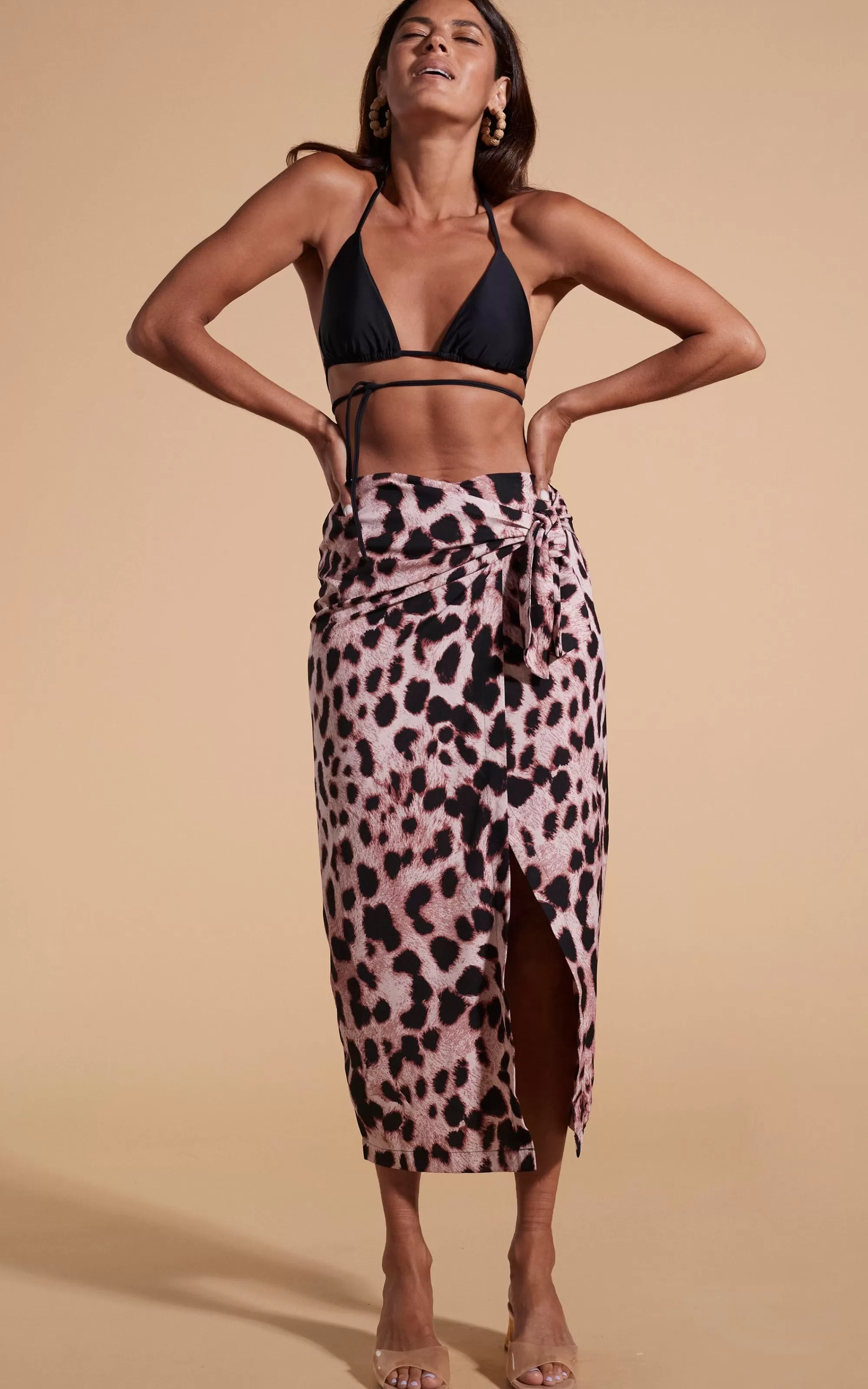 Skirts>Dancing Leopard River Skirt In Blush Leopard