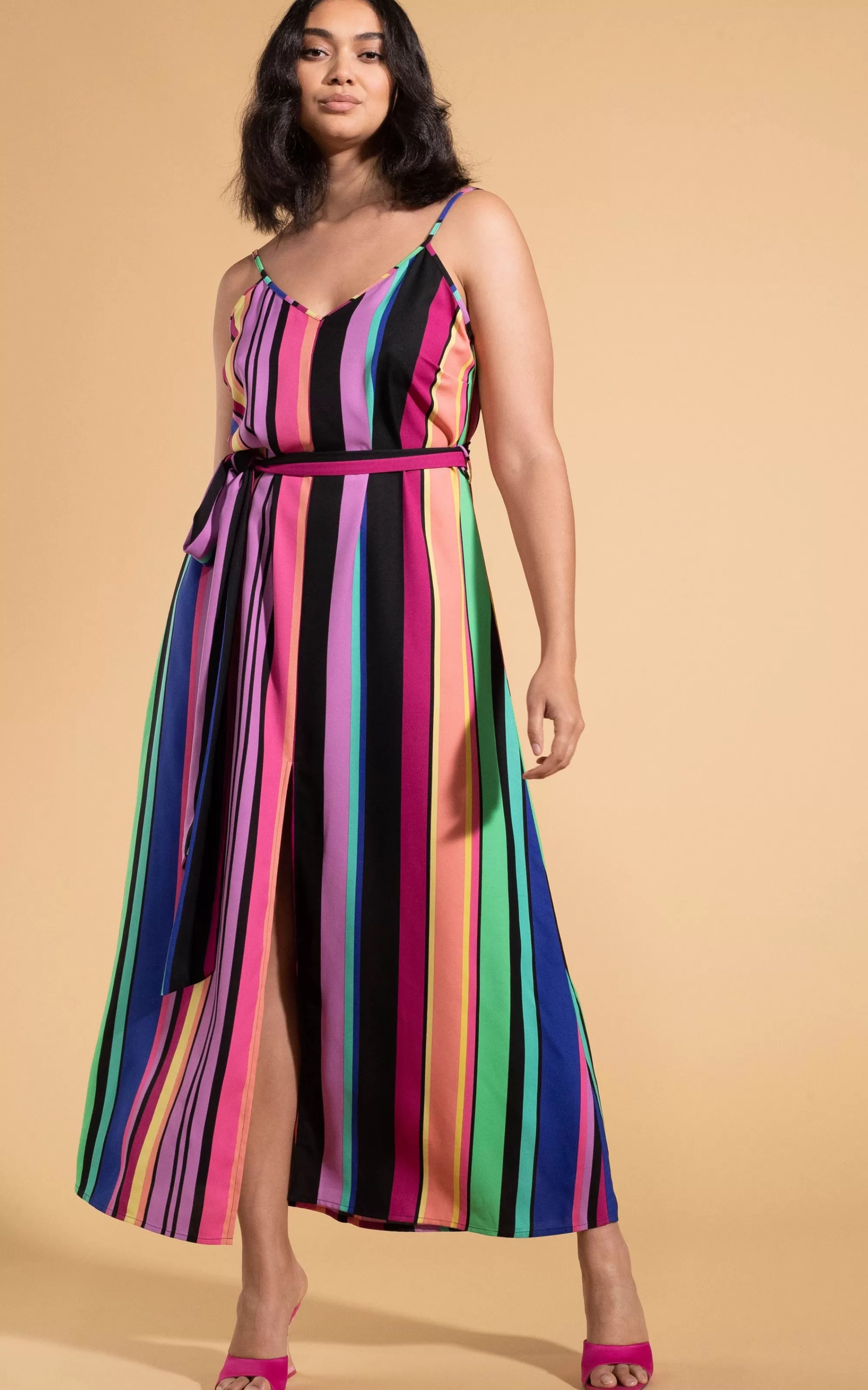 Dresses>Dancing Leopard Sookie Slip Dress In Stripe