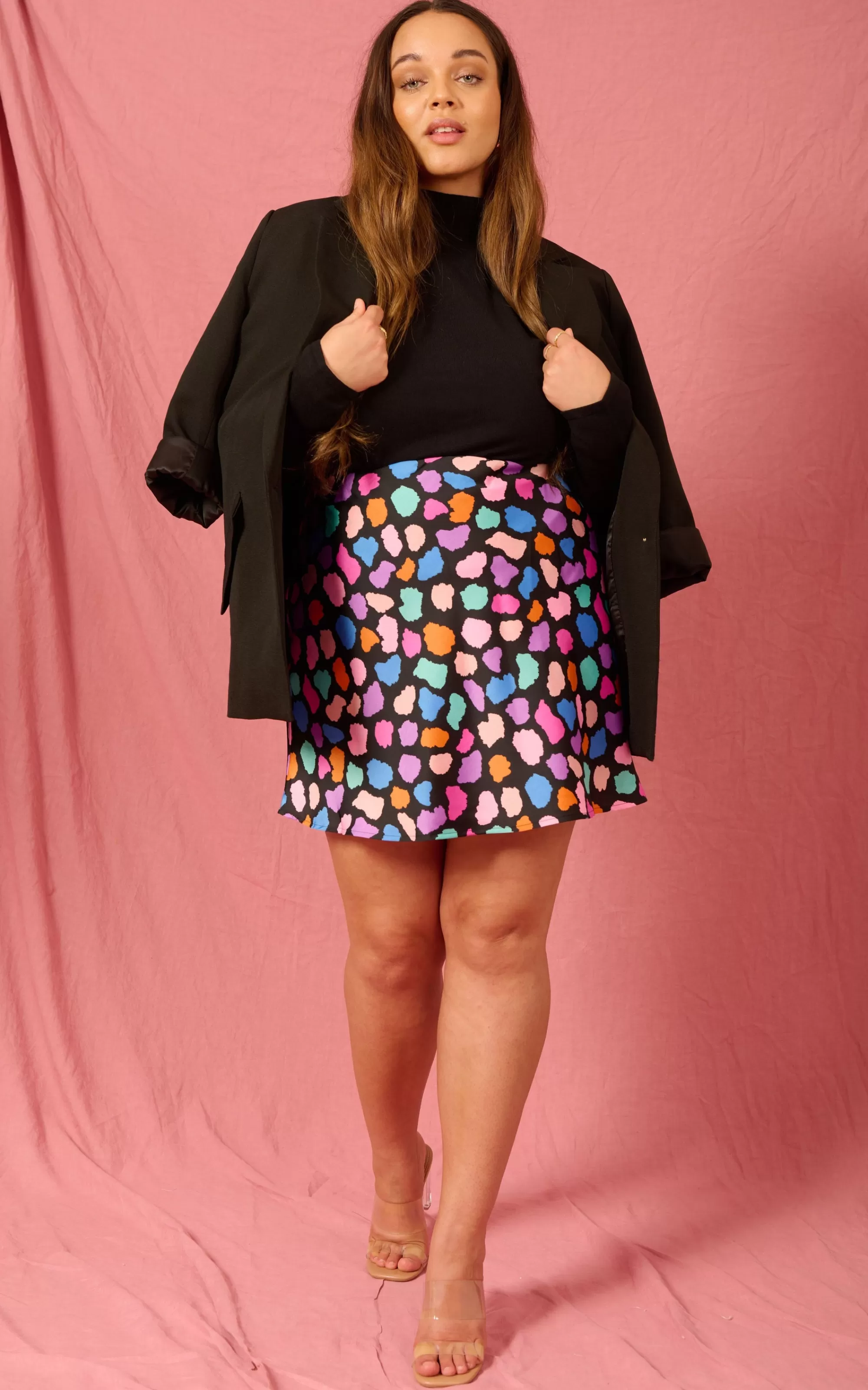 Skirts>Dancing Leopard Stevie Mini Skirt In Multi Cloud