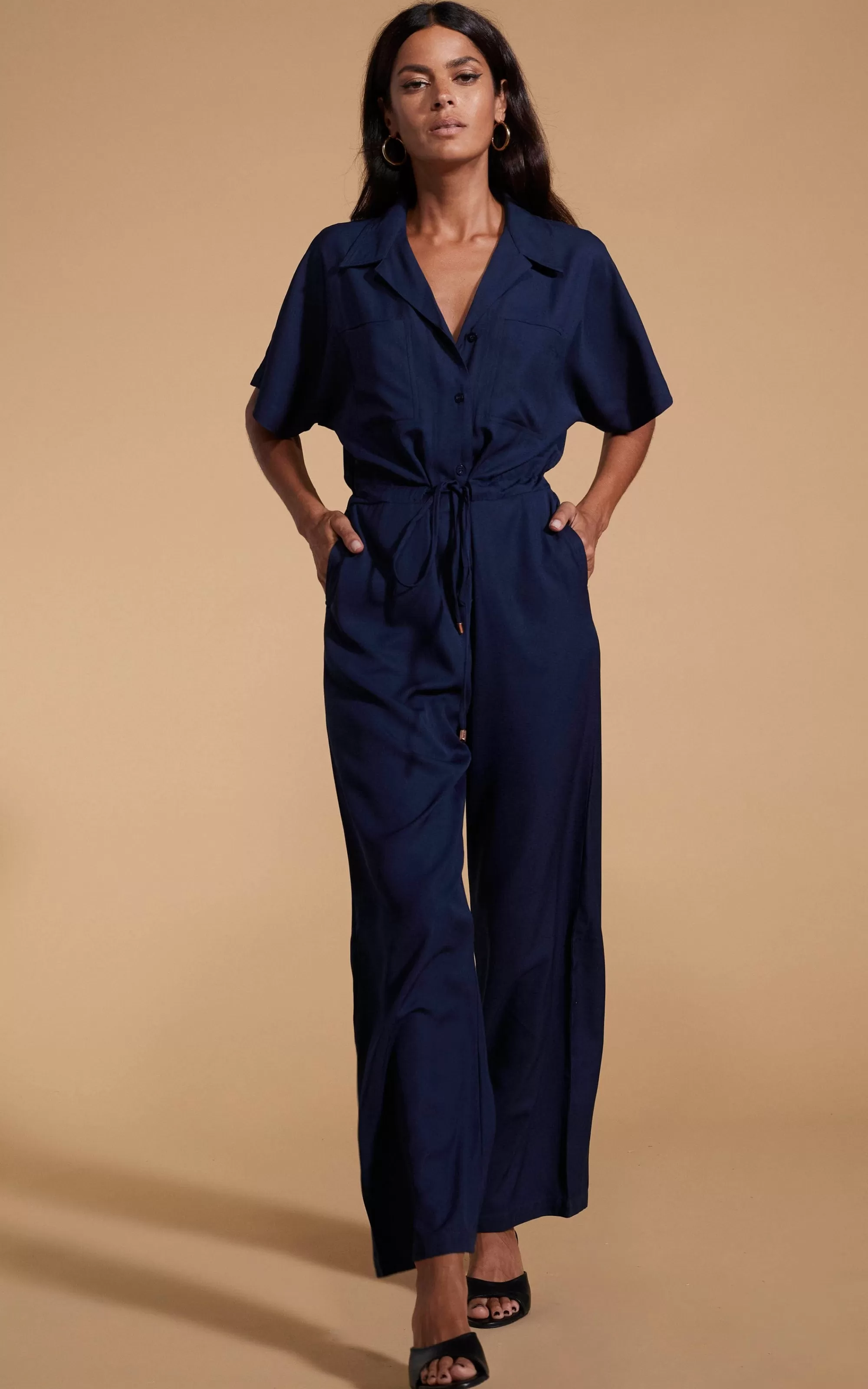 Jumpsuits>Dancing Leopard Zeta Jumpsuit In Navy